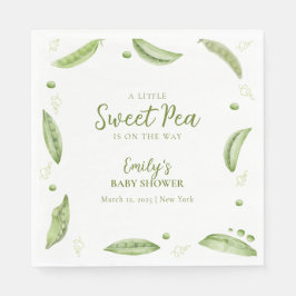 Greenery Veggie Sweet Pea in Pod Baby Shower Pappersservett