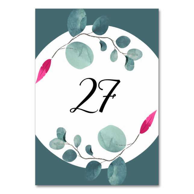 Greenery Vild Forest Vibe Bordsnummer (Framsidan)