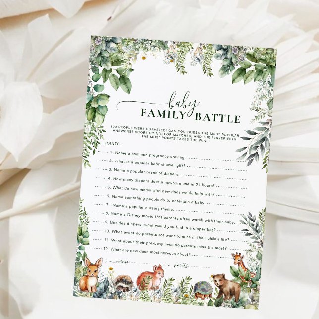 Greenery Vild Safari Baby-familjens slagspel (Skapare uppladdad)