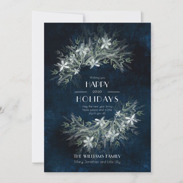 Greenery Vintage bouquet, inbjudan till bröllop Su (Framsida)