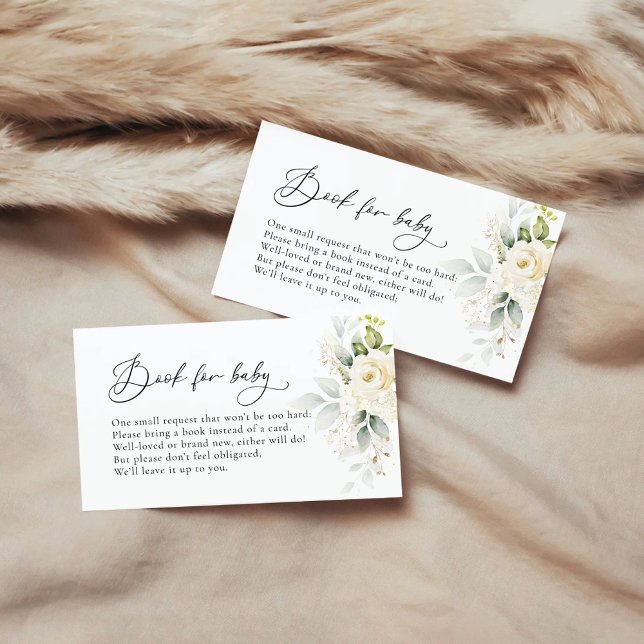 Greenery Vit ros Bokar för för Baby-inhägnadskort Tilläggskort (Skapare uppladdad)