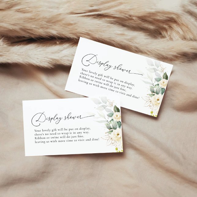 Greenery Vit ros Visning Shower-hölje Tilläggskort (Skapare uppladdad)