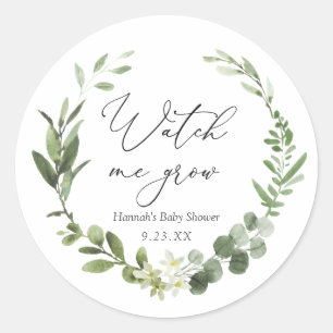 Greenery Watch mig Grow Plant Favors  Runt Klistermärke