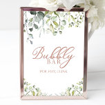Greenery Watercolor Bubly Pub Pop Fizz Clink-tecke Poster<br><div class="desc">Greenery Watercolor Bubly Pub Pop Fizz Clink-tecken</div>