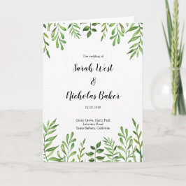 Greenery Watercolor Grönt Lövs Botanical Program