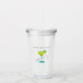 Greenery Watercolor Margarita Lime Take Away Mugg