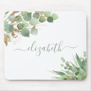 Greenery Watercolor Monogrammed Musmatta