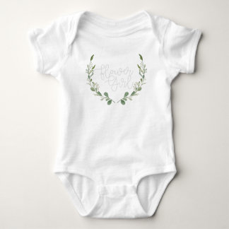 Greenery Watercolor Wandan | Flower Girl T Shirt