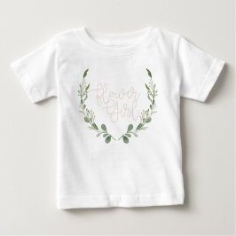 Greenery Watercolor Wandan | Flower Girl T Shirt