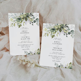 Greenery Wedding bjudande Inbjudningar