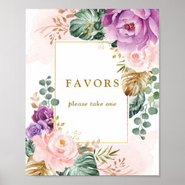 Greenery Wedding Favors från den bohemiska tropisk Poster