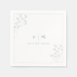 Greenery Wedding Pappersservett