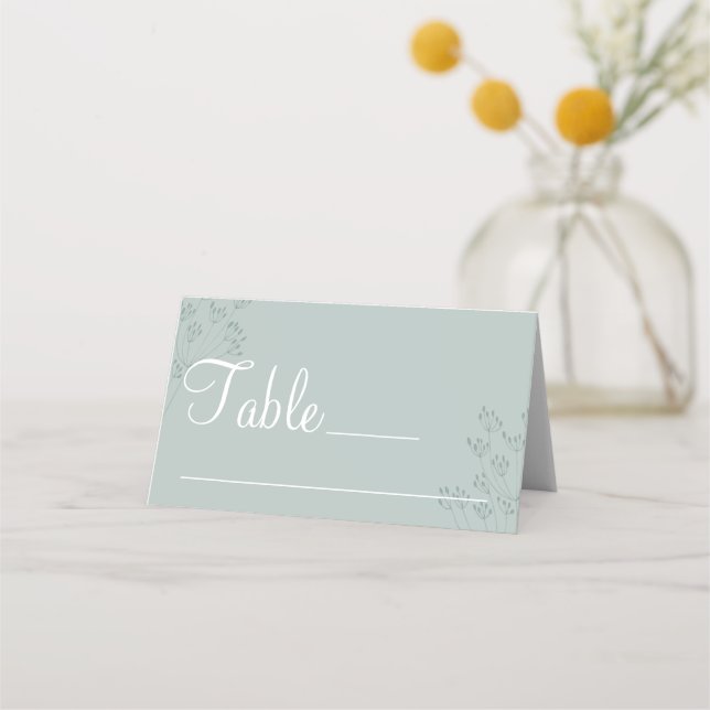 Greenery Wedding Place Card Placeringskort (Framsida)