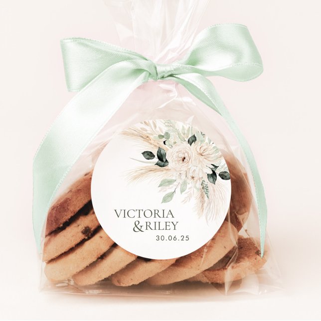 Greenery Wedor Favor Märkre Etiketter VICTORIA (VICTORIA | Elegant Greenery Favor Stickers | Matching items available.)