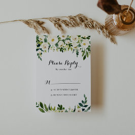 Greenery White Autumn Blommigt Calligraphy OSA Kort