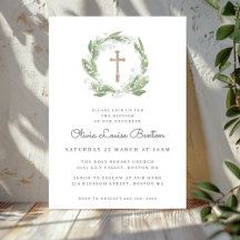 Greenery White Blommigt Baptism