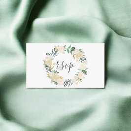 Greenery White Blommigt Bröllop OSA Tilläggskort