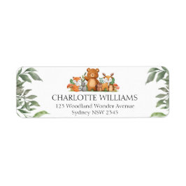 Greenery Woodland Animals Retur Adressetikett Returadress Etikett