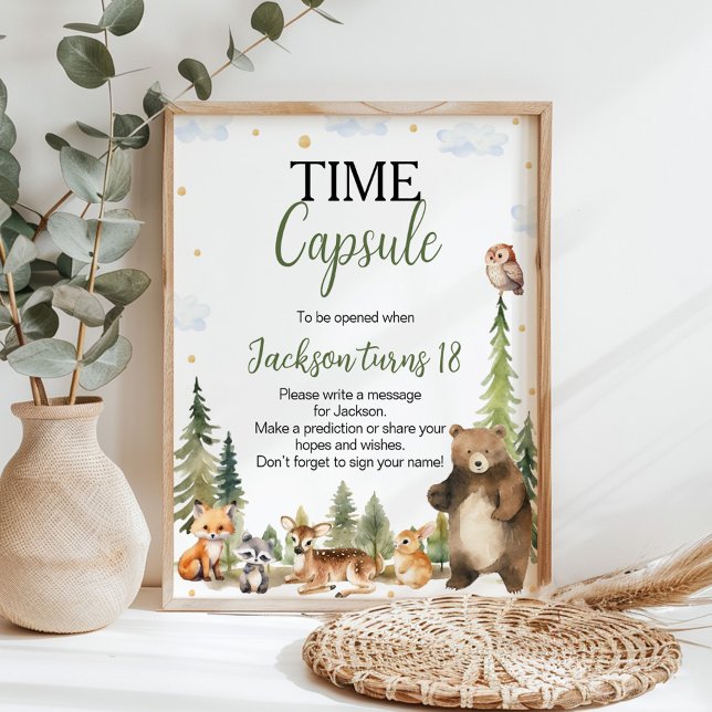 Greenery Woodland Animals Time Capsule Poster (Skapare uppladdad)