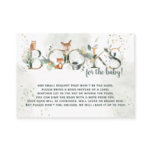 Greenery Woodland Baby Shower Bokar för Baby