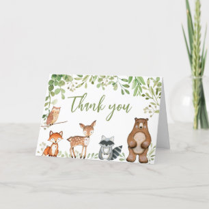 Greenery Woodland Baby Shower Tack Kort