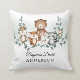 Greenery Woodland Eucalyptus Baby djur Nursery Kudde