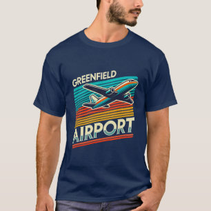 Greenfield Airport Retro T-Shirt - 70:e Stil