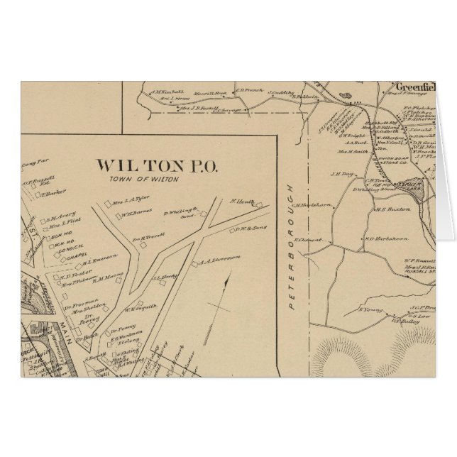 Greenfield, Hillsborough Co Hälsningskort (Framsidan Horizontal)