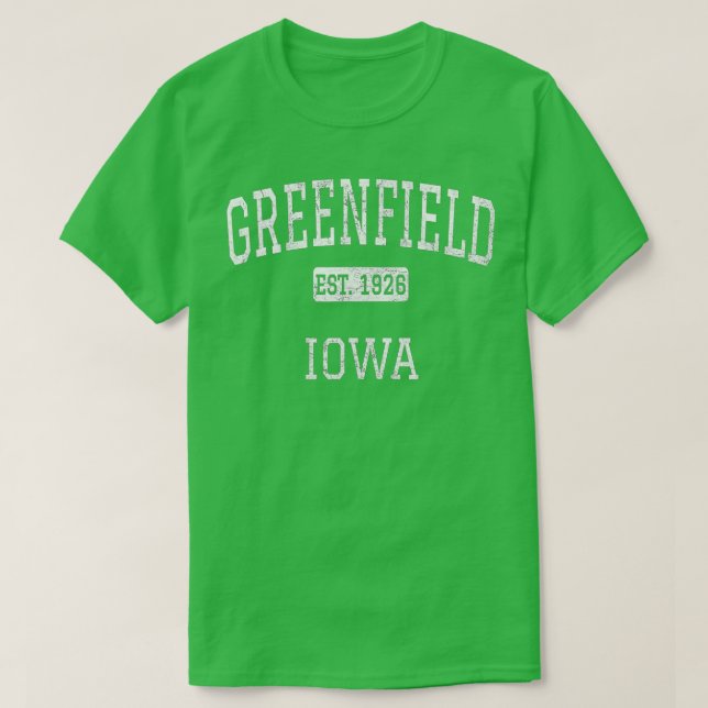 Greenfield Iowa Adair County IA Vintage T Shirt (Design framsida)
