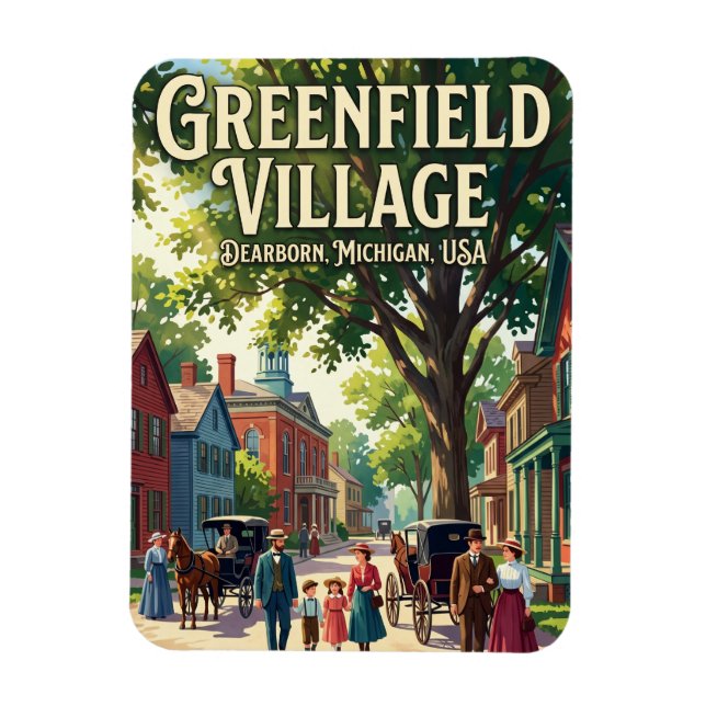 Greenfield Village USA Magnet (Vertikal)
