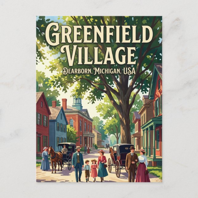 Greenfield Village USA Vykort (Framsida)