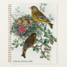 Greenfinch Bird av John Gould Planner