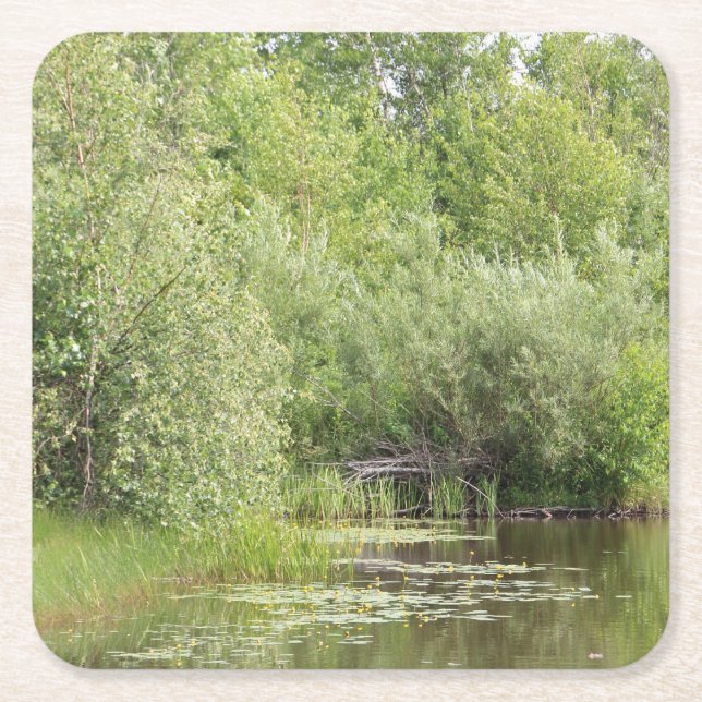 Greenhill Pond Underlägg Papper Kvadrat (Framsidan)