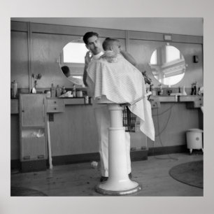 Greenhills, Ohio Barbershop, 1930-talet Poster