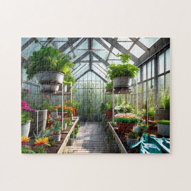 Greenhouse 2, fetstil och vackert Jigszle Puzzle Pussel (Horisontell)