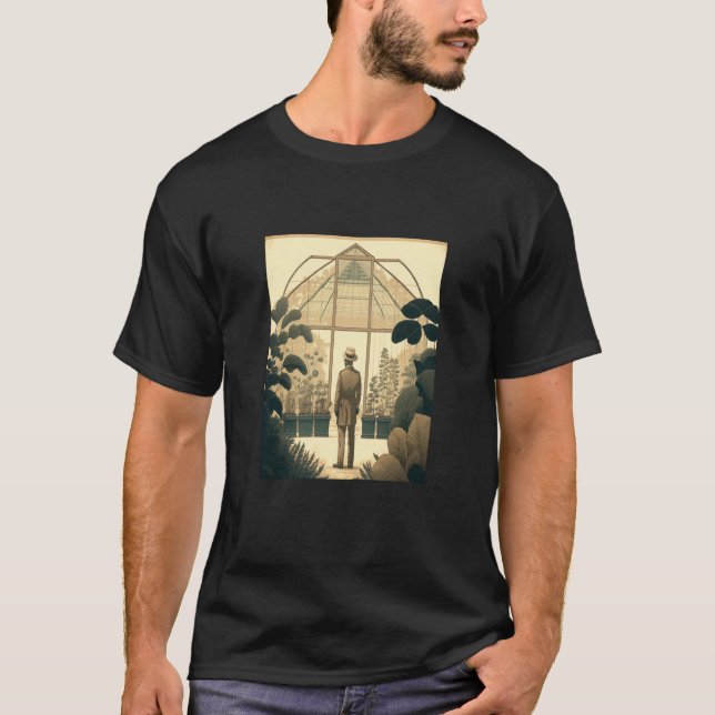 Greenhouse Allotment Garden Vintage Greenhouse Gar T Shirt (Framsida)