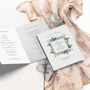 Greenhouse Botaniska Bröllop i vattenfärg Program