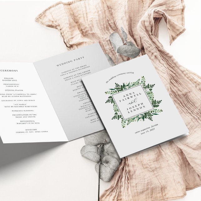 Greenhouse | Botaniska Bröllop i vattenfärg Program (Skapare uppladdad)