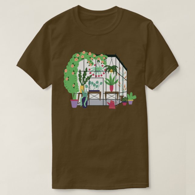 Greenhouse Byggnad Nature Hanging Planters Greenh  T Shirt (Design framsida)