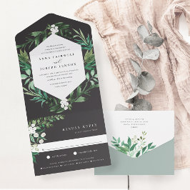 Greenhouse | Elegant Vattenfärg Botaniskt Bröllop