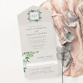 Greenhouse | Elegant Vattenfärg Botaniskt Bröllop