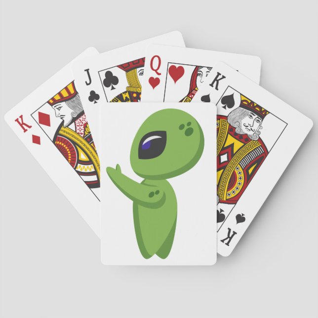 Greenie Alien Casinokort (Baksidan)