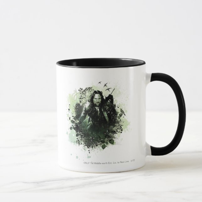 Greenish Aragorn Vector Collage Mugg (Höger)
