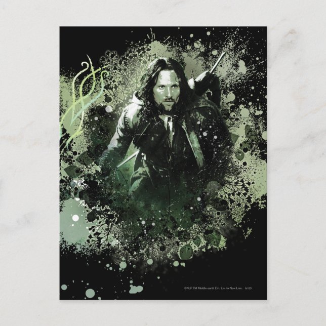 Greenish Aragorn Vector Collage Vykort (Framsida)