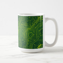Greenish Cyber Kaffemugg