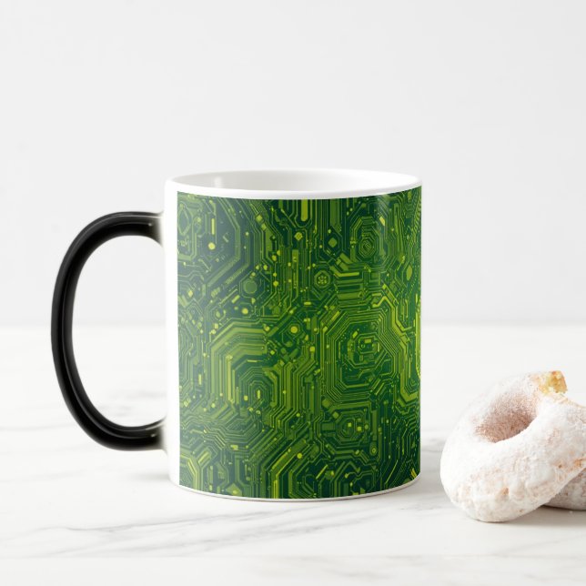 Greenish Cyber Magisk Mugg (Med munk)