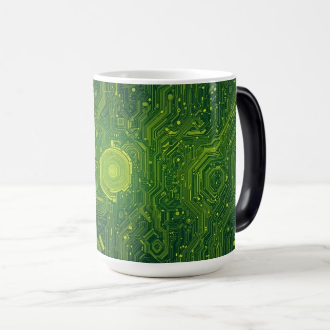 Greenish Cyber Magisk Mugg (Framsida höger)
