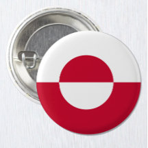 Greenland button, patriotic Greenland Flag fashion