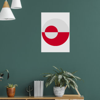 Greenland Flag Poster – 20x28 Inch Patriotic Art P