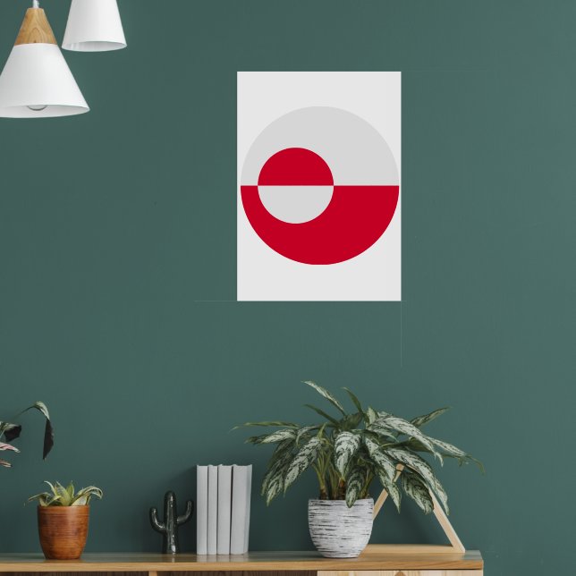 Greenland Flag Poster – 20x28 Inch Patriotic Art P (Vardagsrum 1)